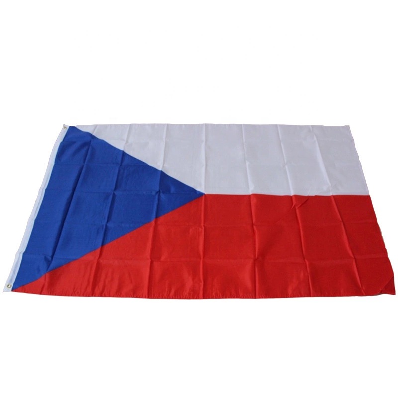 2020 Euro manufacturer wholesale 68D polyester 90*150cm 3*5 feet nation banner CZ czech flag